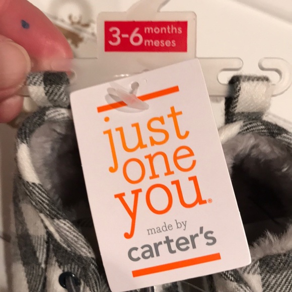 - UNISEX Plaid Flannel Baby Shoe - Picture 4 of 5